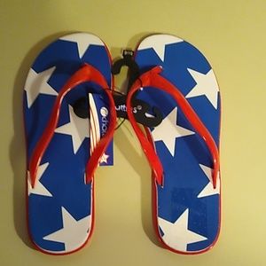 Chatties Patriotic Flip flop Sandals size 9/10 L